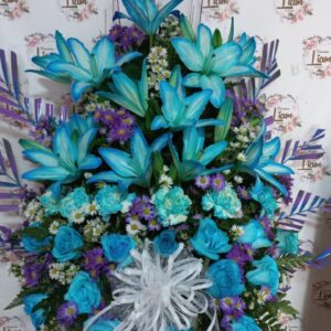 ramo flores azules bello