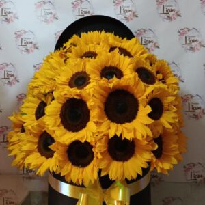 caja de girasoles en bello