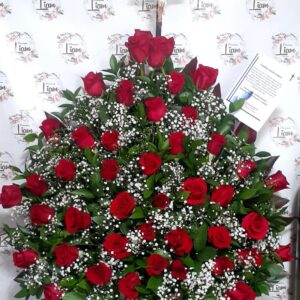 ramo fúnebre rosas rojas bello