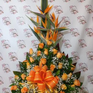 ramo rosas naranjas en bello
