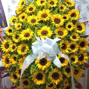 ramo grande de girasoles bello